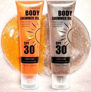 Dageda Body Shimmer Oil SPF 30 Bronze And Gold